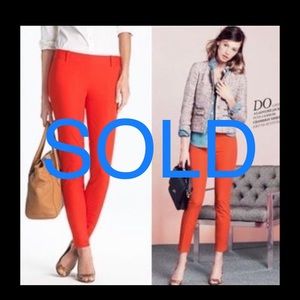 NWT J. Crew Petite Minnie Pants Stretch Twill Zip Slim Fit Org. 98$